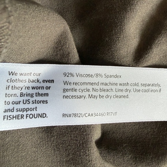 Eileen Fisher T-Shirt Dress Womens XS Taupe Minimalist Sustainable Relaxed - Picture 4 of 4